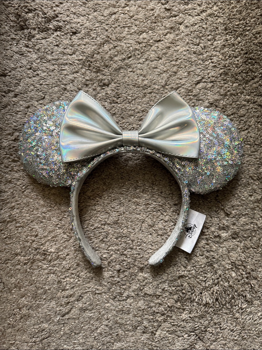 Holo Minnie Mouse Ears Disneyland Disney Parks 90s Y2K Silver